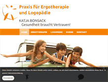 Tablet Screenshot of ergotherapie-bonsack.de